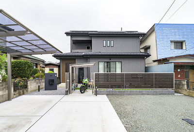 カーポート 目隠し 人工芝 駐車場 群馬県 みどり市 K様邸